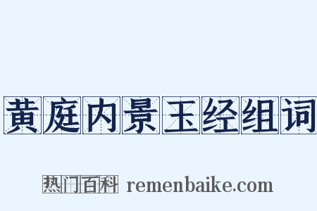黄庭内景玉经组词是什么意思的图片